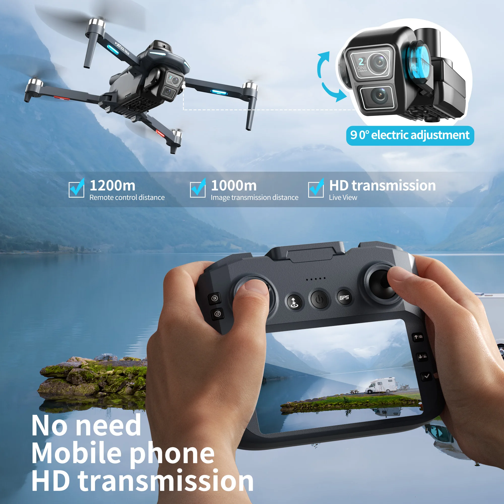 Lenovo XT606 Drone Professiona - مراجعة Drone Camera Thermal وسعره