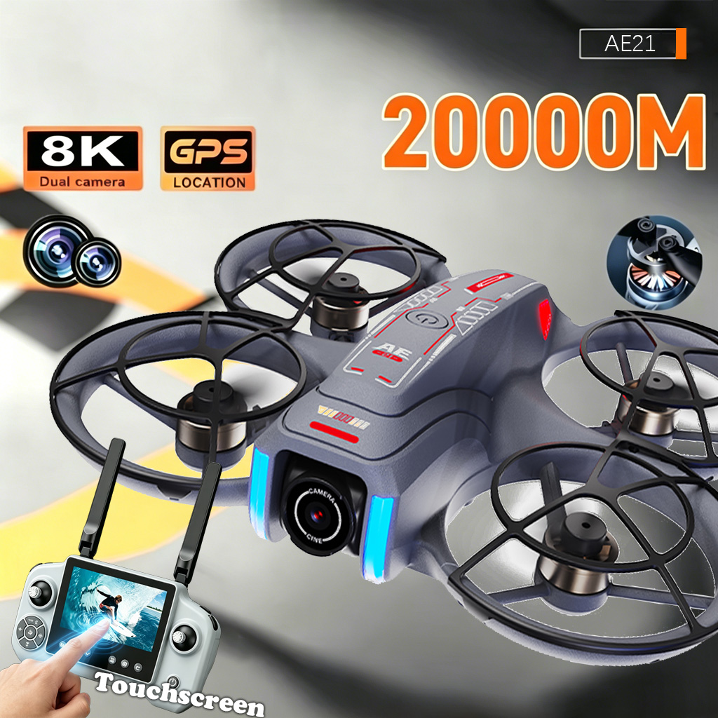 Upgrade AE21 Aerial Drone 8K H - مراجعة Drone Camera Wide Angle وسعره