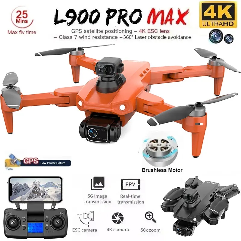 L900 Pro MAX GPS Drone 4K Prof - مراجعة Drone Camera Wide Angle وسعره