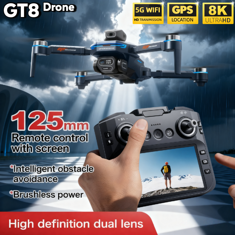 For Genuine GT8 Drone 4K Profe - مراجعة Drone Camera Thermal وسعره