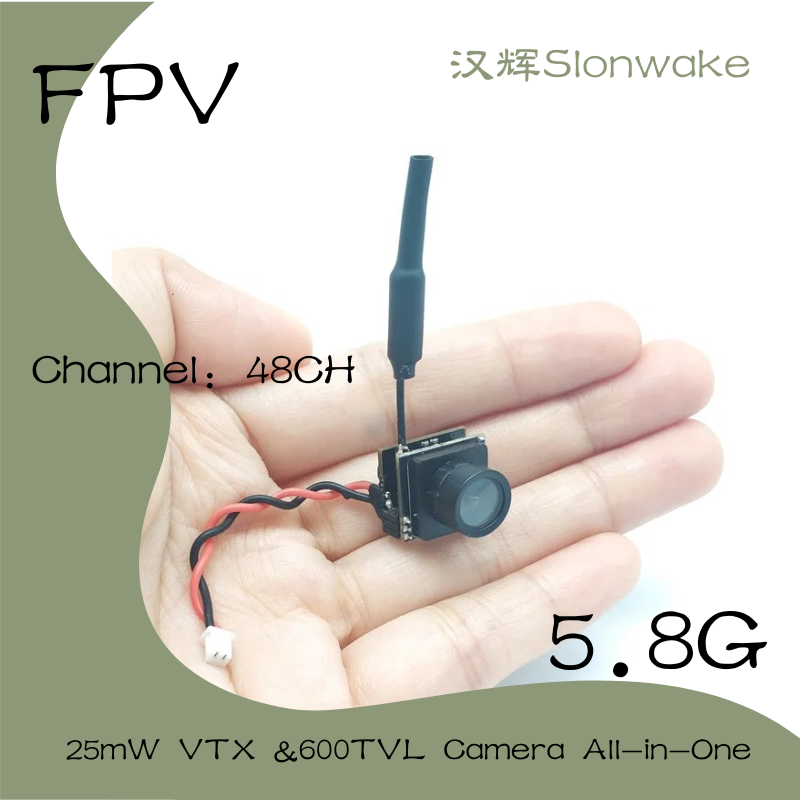 Slonwake 5.8G 48CH 25mW FPV VT - مراجعة Drone Camera Wide Angle وسعره