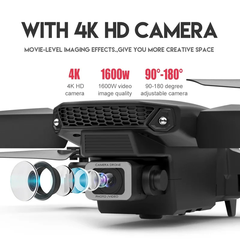 E88 ProIntelligent Folding Dro - مراجعة Drone Camera 4K وسعره