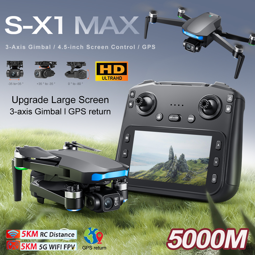 New S-X1 MAX Drone GPS 8K Prof - مراجعة Drone Camera Wide Angle وسعره