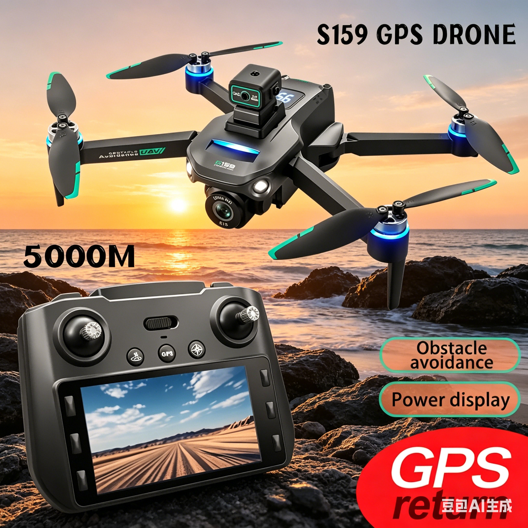 S159 GPS Drone 4K Profesional  - مراجعة Drone Camera Night Vision وسعره