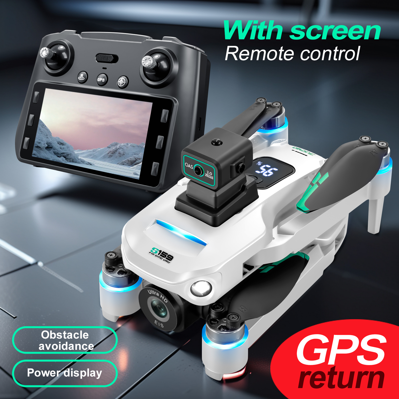 S159 GPS Drone 4K Profesional  - مراجعة Drone Camera Night Vision وسعره